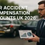 Average car accident compensation amounts UK 2026 payout guide for personal injury claims