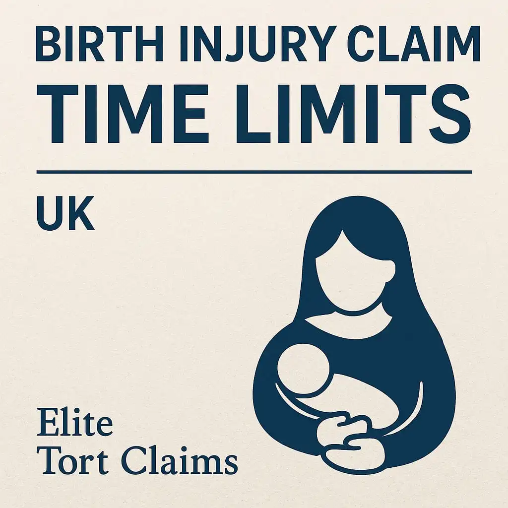 Visual timeline of Birth Injury Compensation Claims UK showing the 3-year rule and exceptions for children until age 21.