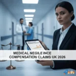 Comprehensive guide on Medical Negligence Compensation Claims UK 2026, illustrating legal justice and medical records